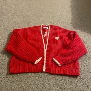 Heart Cardigan Sweater